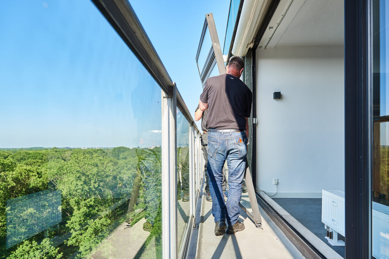 Onderhoud Kievitsval Emmen aluminium schuifpuien